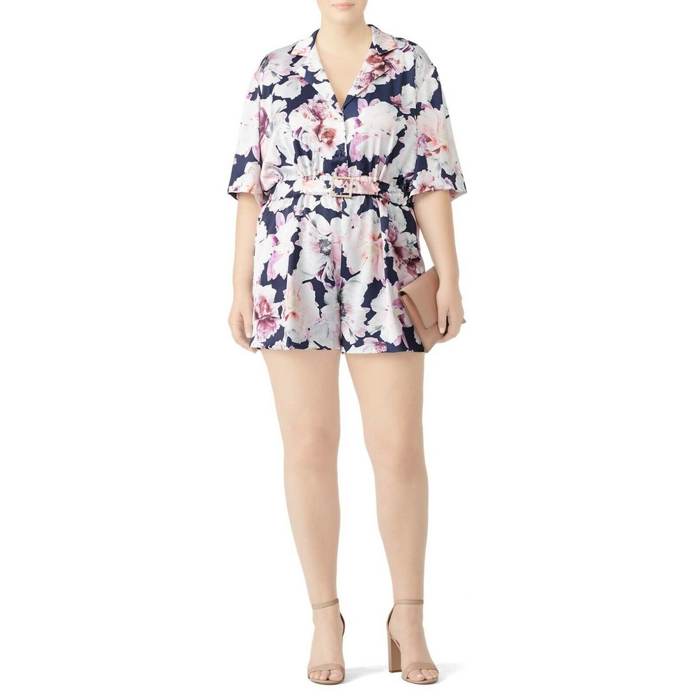 Cynthia Rowley Rose Floral Romper 12 Buckle Belt - Picture 3 of 13